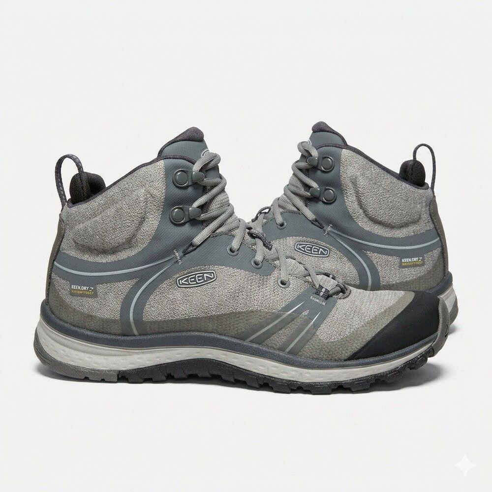 KEEN Terradora Mid WP Hiking Boots Womens 8.5 Gray Waterproof 1016505